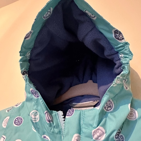 Columbia Teal Baby Windbreaker with Nature Patterns - Picture 2 of 6